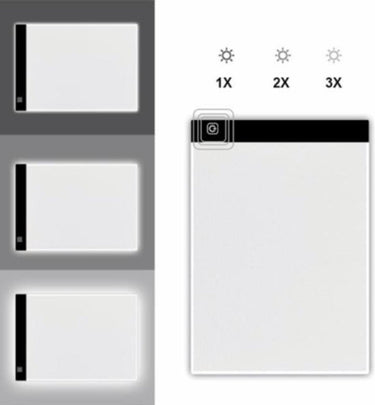 A3 LED Ultra dun - light pad - lichtbak - tekentafel - daimond painting - dimbaar 3 standen